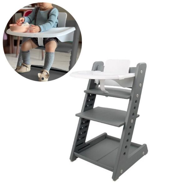 silla ergonomica ajustable para bebes color gris