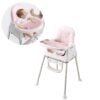 silla de comer para bebes rosada