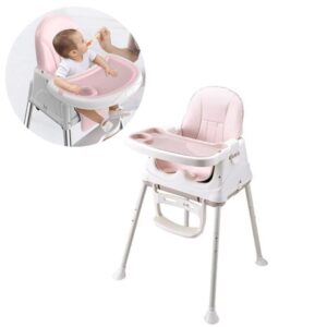 silla de comer para bebes rosada