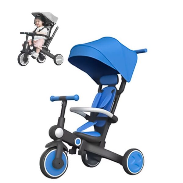 coche triciclo azul para niños