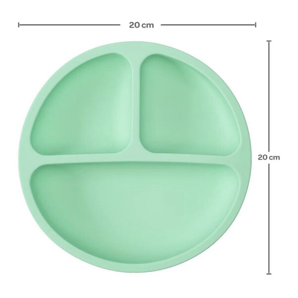 medidas plato de silicona verde