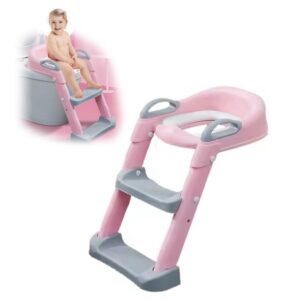 asiento de baño para bebes color rosa