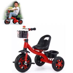 triciclo con canasta color rojo para bebes