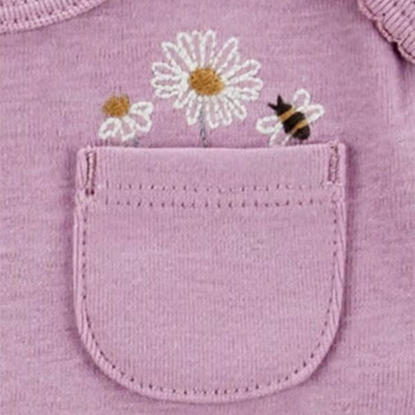 Set de 3 piezas Carters capucha lila 12m bolsillo