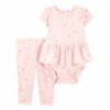 Conjunto de 2 Piezas para Bebé Carters Rosa 9M