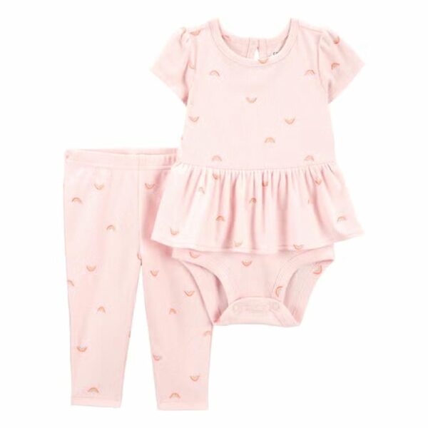 Conjunto de 2 Piezas para Bebé Carters Rosa 9M
