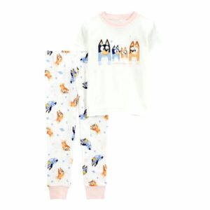 Pijama Carters de 2 Piezas para Niño Bluey – Blanco edad 2T