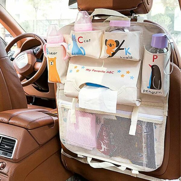 Organizador De Asiento Carro Oso Celeste Úpale uso en carro