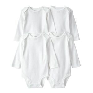 Set de 4 piezas Carters body manga larga blanco 3m