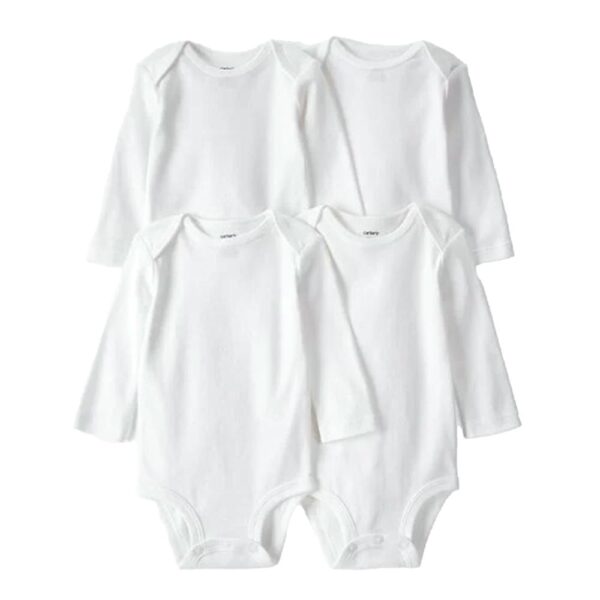 Set de 4 piezas Carters body manga larga blanco 3m