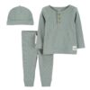 Conjunto Térmico de 3 Piezas para Bebé Verde 3M