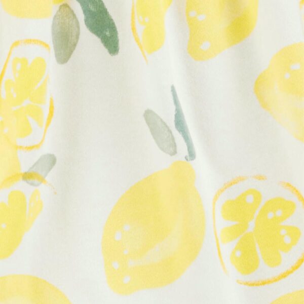 Vestido de Tirantes Blanco/Amarillo Carters Limón 2T tela