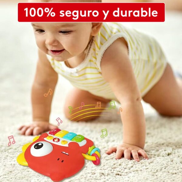 Piano Musical para Bebés Dino Rojo Úpale uso