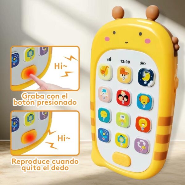Juguete Teléfono Musical Conejo Úpale uso botón