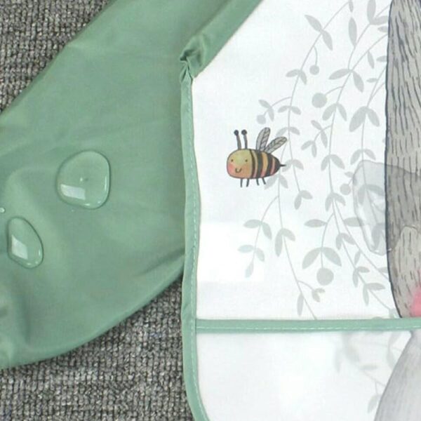 Babero Mangas Largas Verde de 2 a 4 Años Úpale abeja