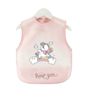 Babero Impermeable Sin Mangas Unicornio Rosa Úpale