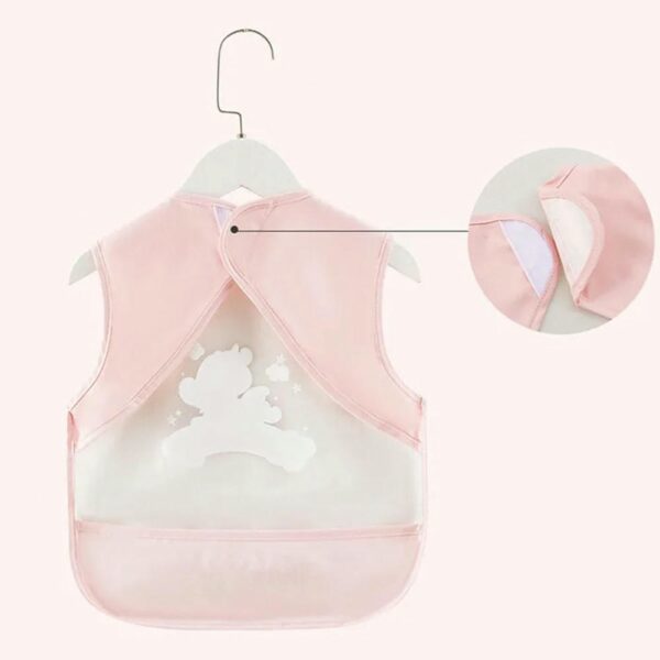 Babero Impermeable Sin Mangas Unicornio Rosa Úpale broche