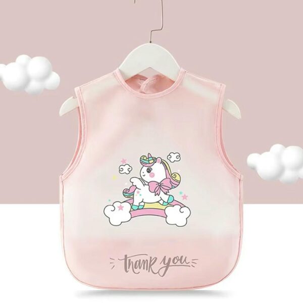 Babero Impermeable Sin Mangas Unicornio Rosa Úpale diseño
