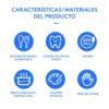 Masticador para bebés Pez Azul Oscuro Úpale materiales 1