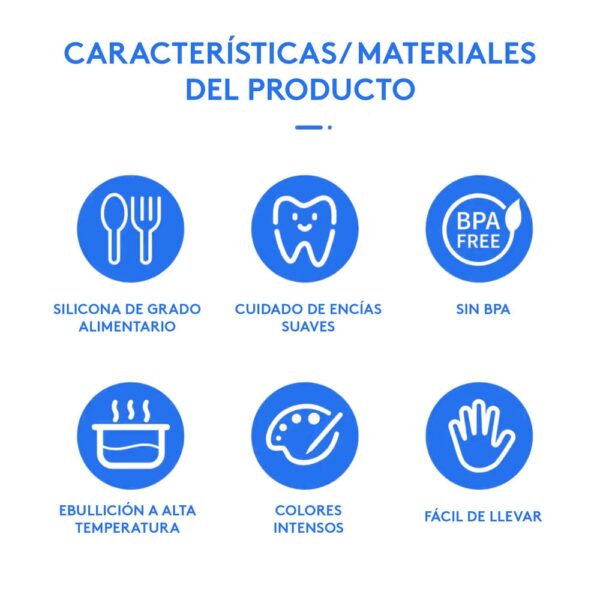 Masticador para bebés Pez Azul Oscuro Úpale materiales 1