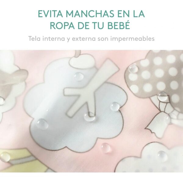 Babero Mangas Largas Tela Selva Rosada 2 a 4 Años Úpale material
