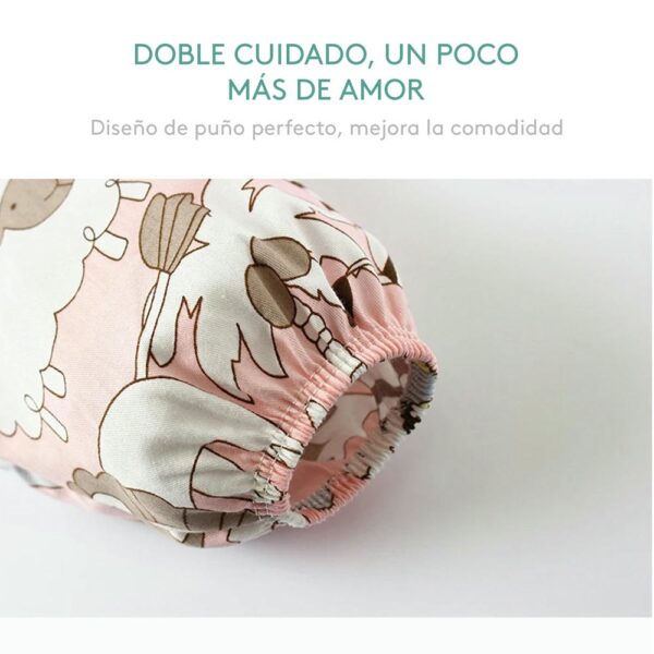 Babero Mangas Largas Tela Selva Rosada 2 a 4 Años Úpale diseño