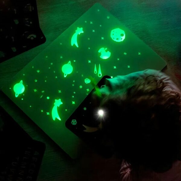 Tablet LCD Fluorescente Para Niños 15x21 Cm Úpale de noche
