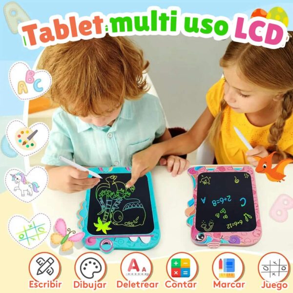 Tablet Para Niños LCD Multicolor 23x16cm Celeste Úpale uso
