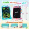 Tablet Para Niños LCD Multicolor 23x16cm Celeste Úpale medidas