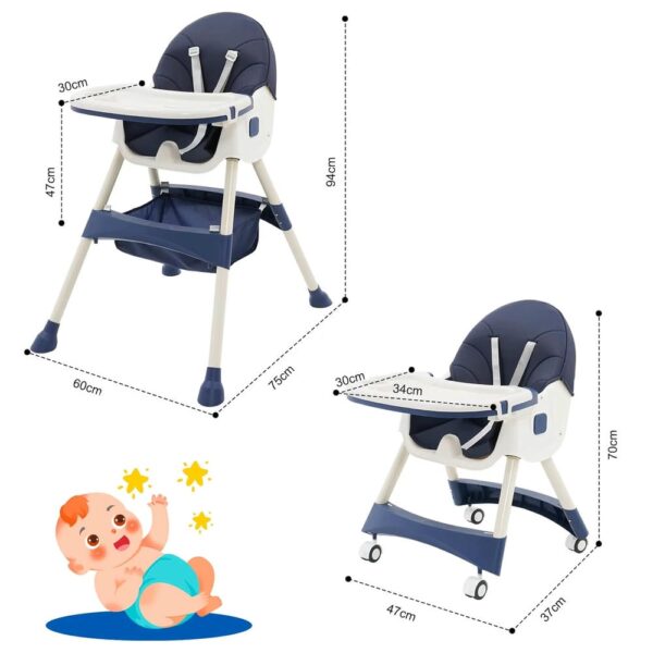Silla De Comer Freya Azul Úpale medidas