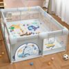 Corral Para Bebé Funkids Dinosaurio Gris 150x180 Cm Úpale uso