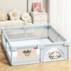 Corral Para Bebé Funkids Perro Gris 150x180 Cm Úpale espacio