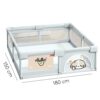 Corral Para Bebé Funkids Perro Gris 150x180 Cm Úpale medidas