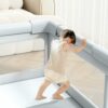 Corral Para Bebé Funkids Perro Gris 150x180 Cm Úpale uso bebé