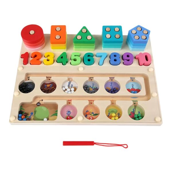 Juego Encajable Y Laberinto Y Números 30*22 Cm Úpale
