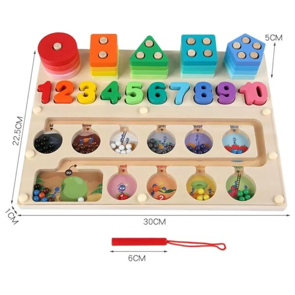 Juego Encajable Y Laberinto Y Números 30*22 Cm Úpale medidas