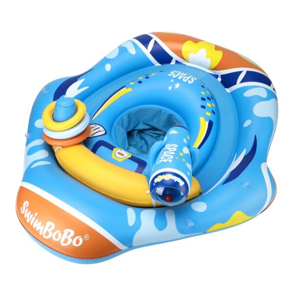 Flotador Plástico Con Techo Espacio Astronauta- Azul 6 a 36 Meses Úpale lateral