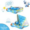 Flotador Plástico Con Techo Espacio Astronauta- Azul 6 a 36 Meses Úpale posiciones