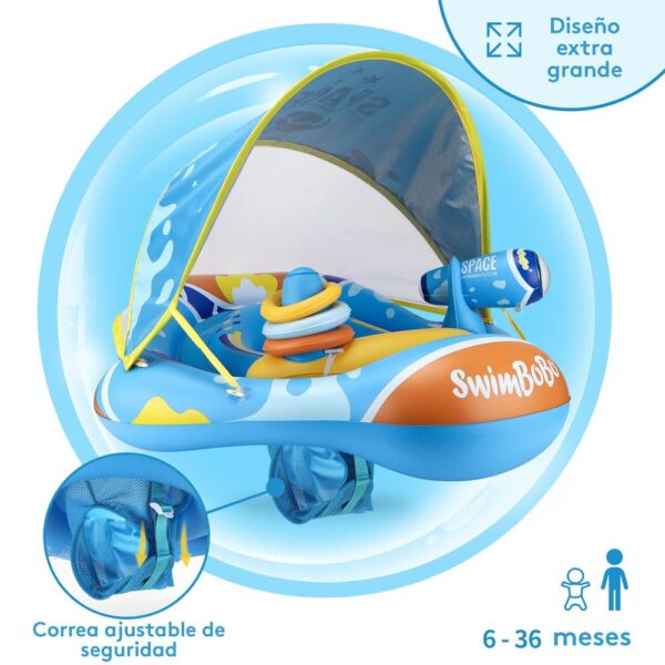 Flotador Plástico Con Techo Espacio Astronauta- Azul 6 a 36 Meses Úpale diseño