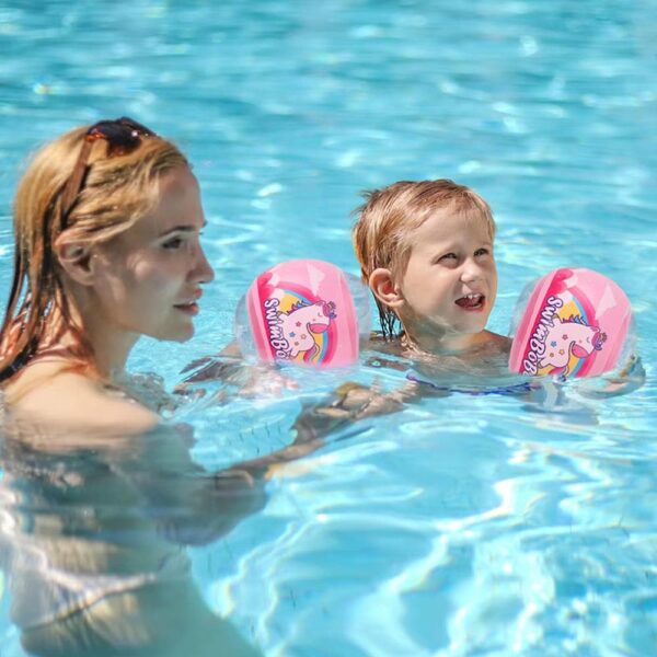 Flotador De Brazos Niñas Unicornio +3 años Úpale uso 2