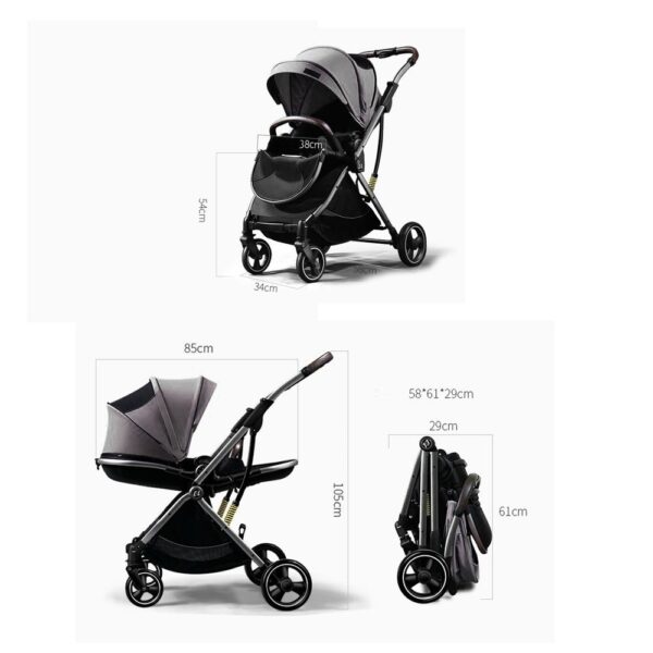 Coche Para Bebé Flexigo Negro Úpale dimensiones