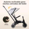 Coche Triciclo para niños 7 En 1 Negro Úpale asiento