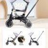 Coche Triciclo para niños 7 En 1 Negro Úpale giro