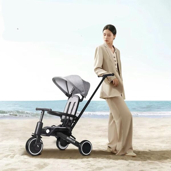 Coche Triciclo para niños 7 En 1 Negro Úpale mujer