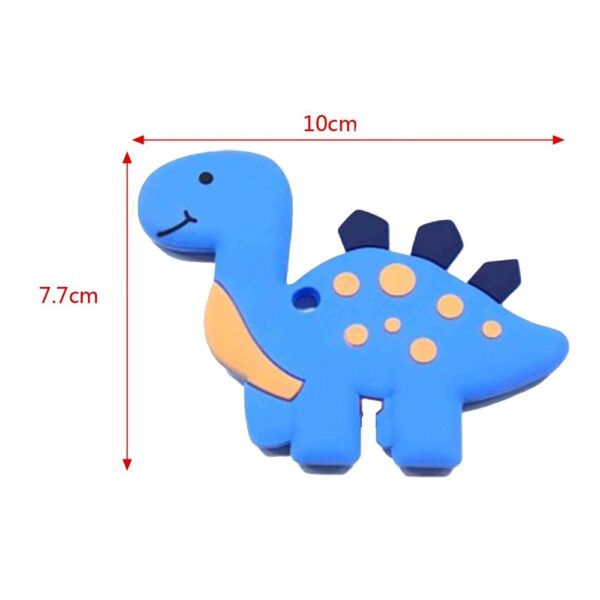 Collar Masticable Sensorial Dino Azul Úpale +3 tamaño