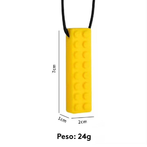 Collar Masticable Sensorial Bloque Amarillo x 1 medidas