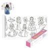Rollo De Papel Para Colorear Mundo Princesa 30cm x 3 metros