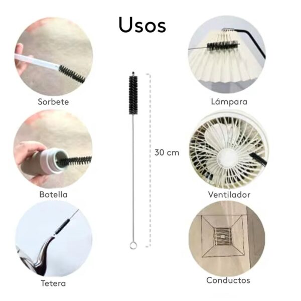 Cepillos Limpiadores De Sorbetes Úpale x 10 uso