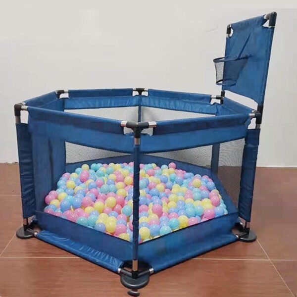 Corral De Juegos Hexagonal Azul Úpale lateral