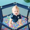 Corral De Juegos Hexagonal Azul Úpale uso bebé